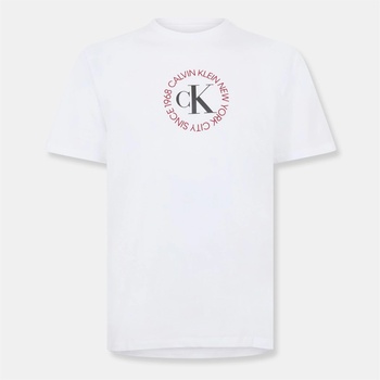Calvin Klein Jeans Тениска Calvin Klein Jeans Men's Circle Graph T-Shirt - Brilliant White