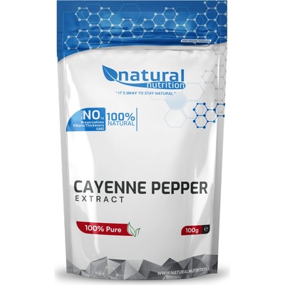 Natural Nutrition Cayenne pepper extract Paprika ročná extrakt 1% kapsaicín prášok 100 g