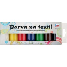 Barvy na textil světlý sada klasik 7x15 g + šablony