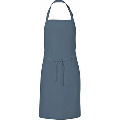 Link Kitchen Wear Univerzální keprová zástěra s laclem a nastavitelným páskem u krku šedá střední 72 x 85 cm X986
