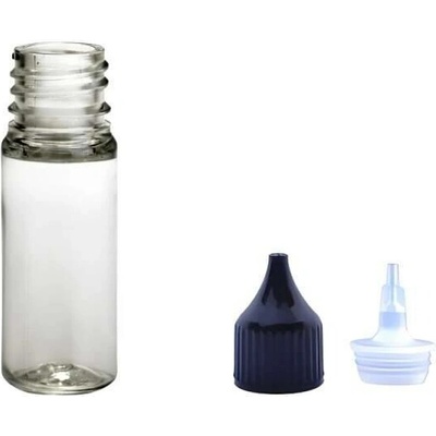 Via Plastová lahvička čirá s černou špičkou Via 10 ml