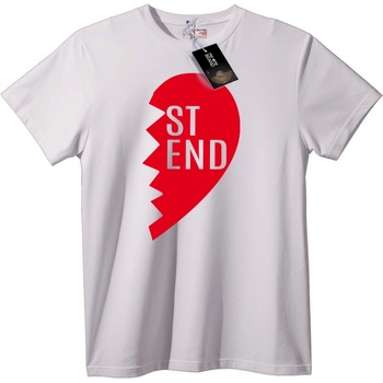 NOONEBRAND Тениска Разбито сърце 'ST END' - 7XL, White