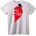 NOONEBRAND Тениска Разбито сърце 'ST END' - 7XL, White