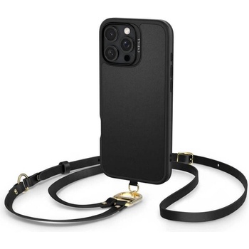 Spigen Magsafe Кожен Калъф с Връзки за iPhone 16 Pro, Spigen Cyrill Kajuk Classic Charm, Черен (ACS08409)