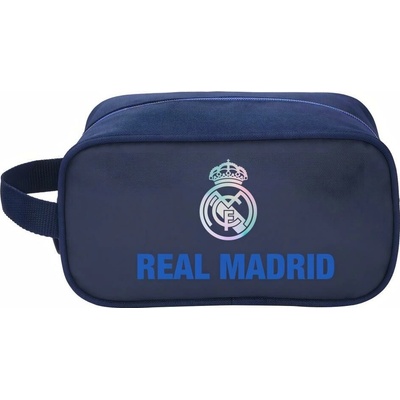 Real Madrid kosmetická taška holografický znak tmavě modrá