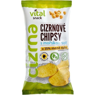 REJ Food Vital Snack BIO Cizrnové chipsy s mořskou solí 65 g
