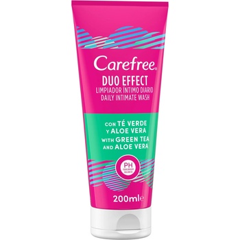 Carefree Интимен душ гел Carefree - Duo Effect, с алое и зелен чай, 200 ml