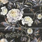 KAI GROUP ДЕКОР nero flowers 3483 r 24.4х74.4 r СЕТ 3бр (3483)