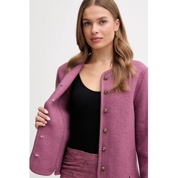 Hoss Intropia Вълнено сако Hoss Intropia в лилаво с едно копче с изчистен дизайн 5432676 (5432676)