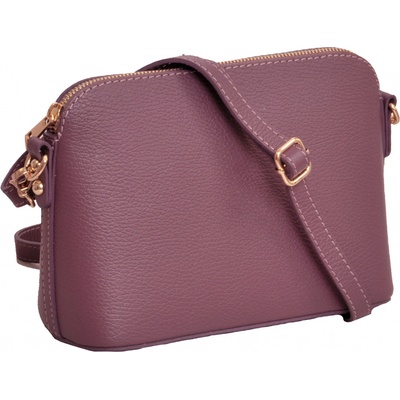 MaxFly malá kožená crossbody kabelka 5232 fialová