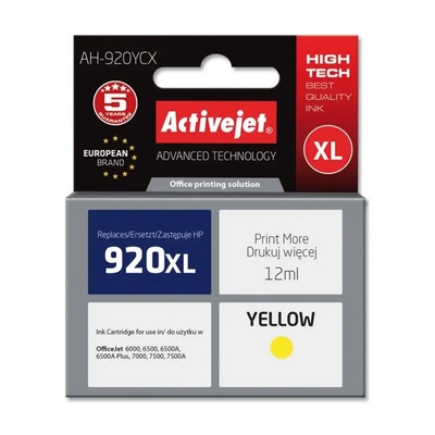 Compatible AH-920YCX касета с мастило (заместител за HP 920XL CD974AE, Premium, 12 ml, жълта) (AH-920YCX)