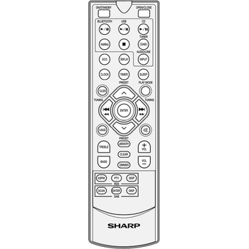 GENERAL SHARP RRMCGA363AWSA - съвместимо дистанционно управление на марката General (RRMCGA363AWSA)