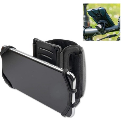 4smarts Universal Sports Band ATHLETE PRO for the Forearm SET with BIKE HOLDER - спортен калъф за ръка и поставка за колело за iPhone и смартфони до 7 инча (черен)
