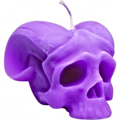 Svíčkománie3D Lebka s rohama fialová 150 g