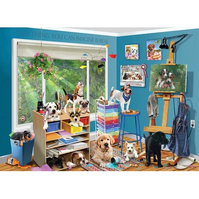 Cobble Hill - Puzzle Studio Pups - 1 000 piese