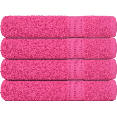vidaXL Кърпи FROGN 4 бр. Розови 100x200 см 360 г/м2 (137059)