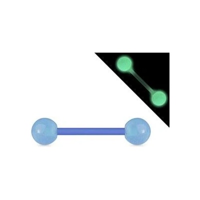 Šperky4U piercing do jazyka svítící ve tmě PJ01152-B