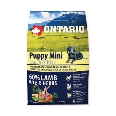 Ontario Puppy Mini Lamb and Rice 2,25 kg