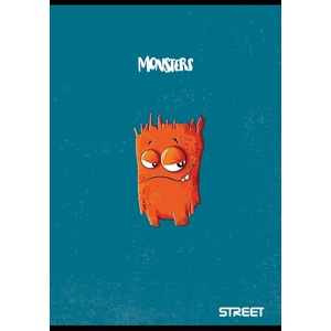 Eurocom Тетрадка Street, А4, квадратчета, 54листа, Monsters (30030-А-MONSTERS)