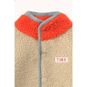 Tinycottons бебешки гащеризон за бебе от полар COLOR BLOCK SHERPA ONE-PIECE (AW26.253)