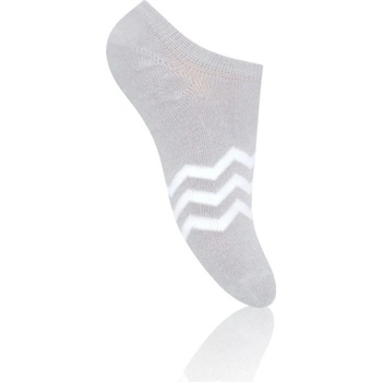 STEVEN dětské nízké ponožky s proužky šedé