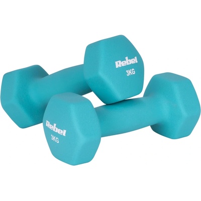 Rebel RBA-2330-3 Neoprénové liatinové HEX činky 2 x 3 kg
