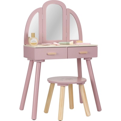 LITTLE DUTCH Toaletní stolek s židličkou dřevěný Pink