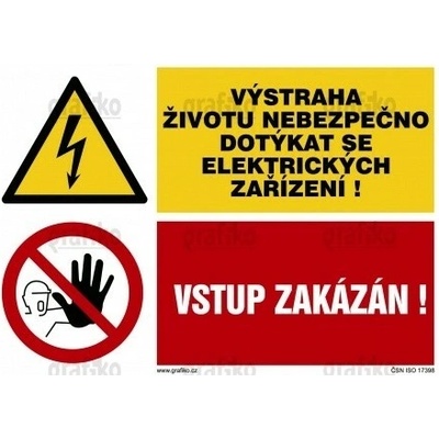 Grafiko | Životu nebezpečno ... / Vstup zakázán - Materiál Hliník, Rozměr 297x210mm