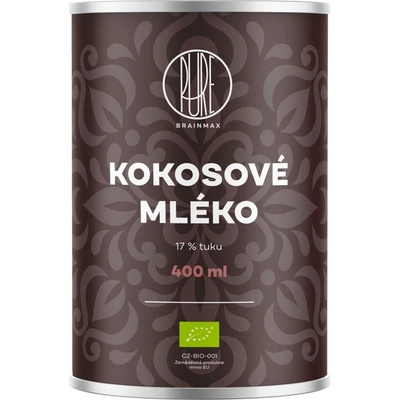 BrainMax Pure Organic Kokosové mlieko 17% tuku BIO 400 ml