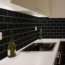 Ambiance Sada samolepek na kachličky 30 ks 20x10 cm Subway Tiles Black