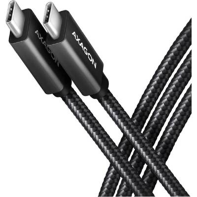 Axagon BUCM32-CM10AB USB-C USB-C, USB 3.2 Gen 2, PD 100W 5A, 4k HD, ALU, 1m, černý