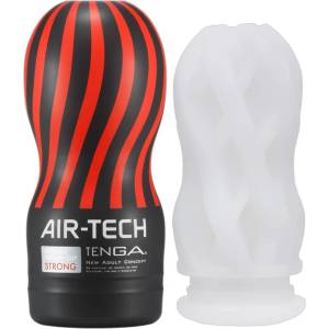 TENGA Air Tech Strong - мастурбатор с релефна текстура - бял