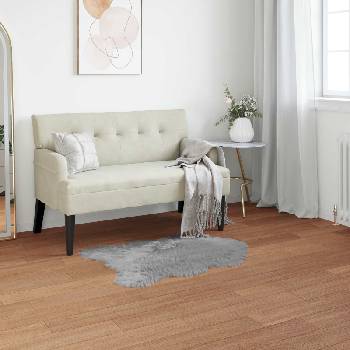 vidaXL Изкуствена овча килим TAFALLA Сиво 60 x 90 cm Полиестер (42021541)