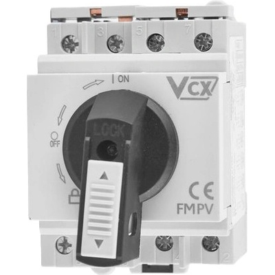 Vypínač otočný VCX 4P 32A 1200V DC na DIN lištu