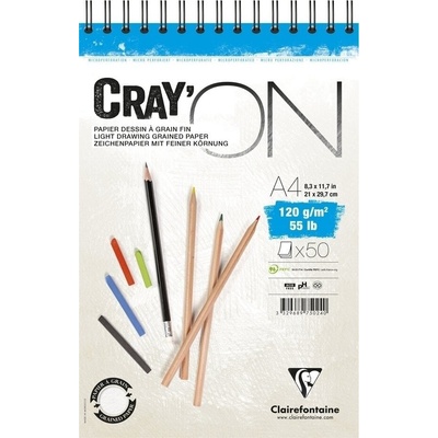 Clairefontaine Cray'On Wirebound Pad Скицник 50 A4 120 g (975024C)