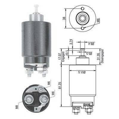 Elektromagnetický spínač, startér MAGNETI MARELLI 940113050264