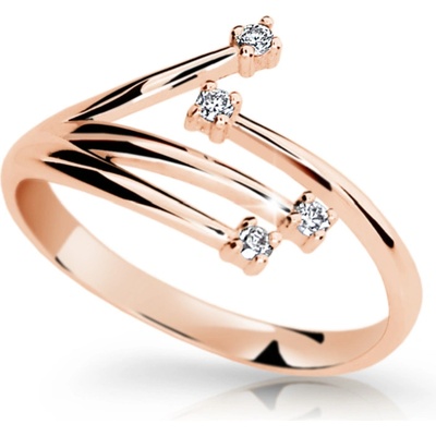 Danfil Zlatý dámský prsten 1752 růžové zlato