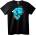 NOONEBRAND Тениска със синьо-димен Skull - 2XL, Black