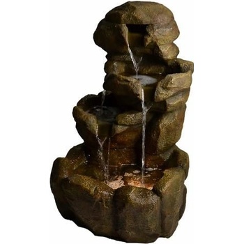 Zahradní fontána kašna - Kamenný vodopád s osvětlením