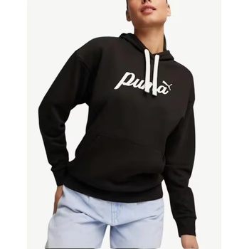 PUMA Essetials+ Script Hoodie Black