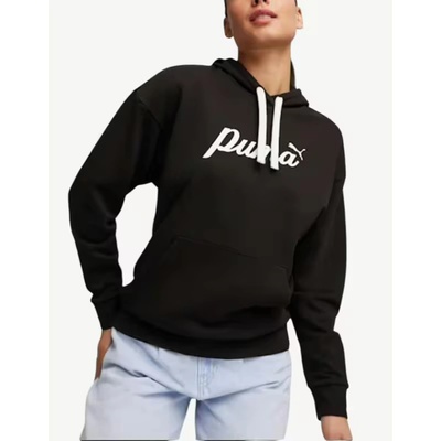 PUMA Essetials+ Script Hoodie Black