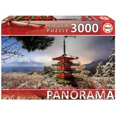Educa Пъзел educa 18013 - 3000 части - Планината Фуджи и Чурието Пагода - Панорама (edu18013)