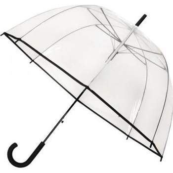 Happy deštník dámský s černým lemem průhledný