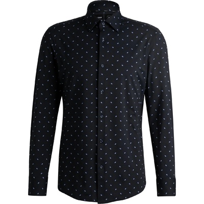 HUGO BOSS Риза с дълъг ръкав Boss Men's P Hank Kent Long Sleeve Oxford Shirt - Dark Blue