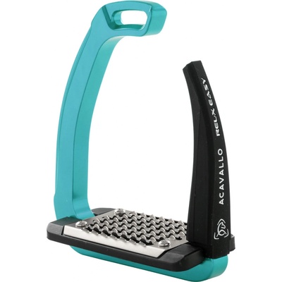 ACAVALLO Třmeny bezpečnostní Rel-X EASY 180° sky blue 12,5 cm