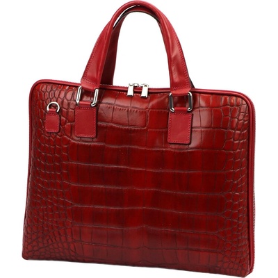 Camilla dámská aktovka PREMIUM 10.777 CROCO červená