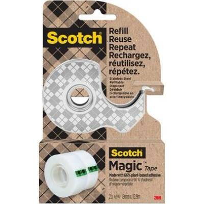 SCOTCH Lepiaca páska na kovovom zásobníku, 2 pásk m 19 mm x 13,9 m