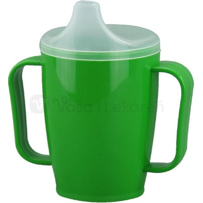 MODOM Hrnček s náustkom s dvoma viečkami zelený 250 ml