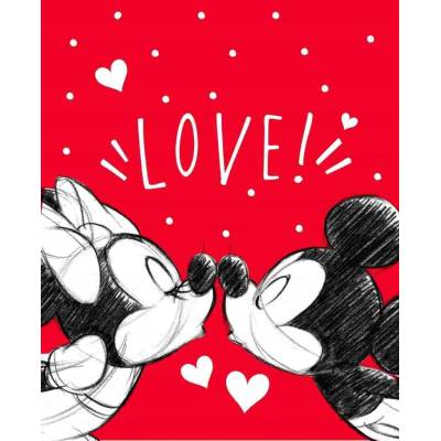 Carbotex Dětská deka Mickey a Minnie Mouse Love