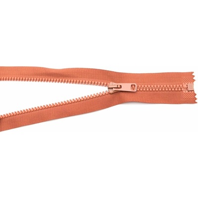 Deliteľný kostený zips - dĺžka (30 - 95 cm) - rôzne farby 45 cm Škoricový bez ozdoby č.7